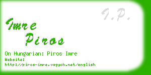 imre piros business card